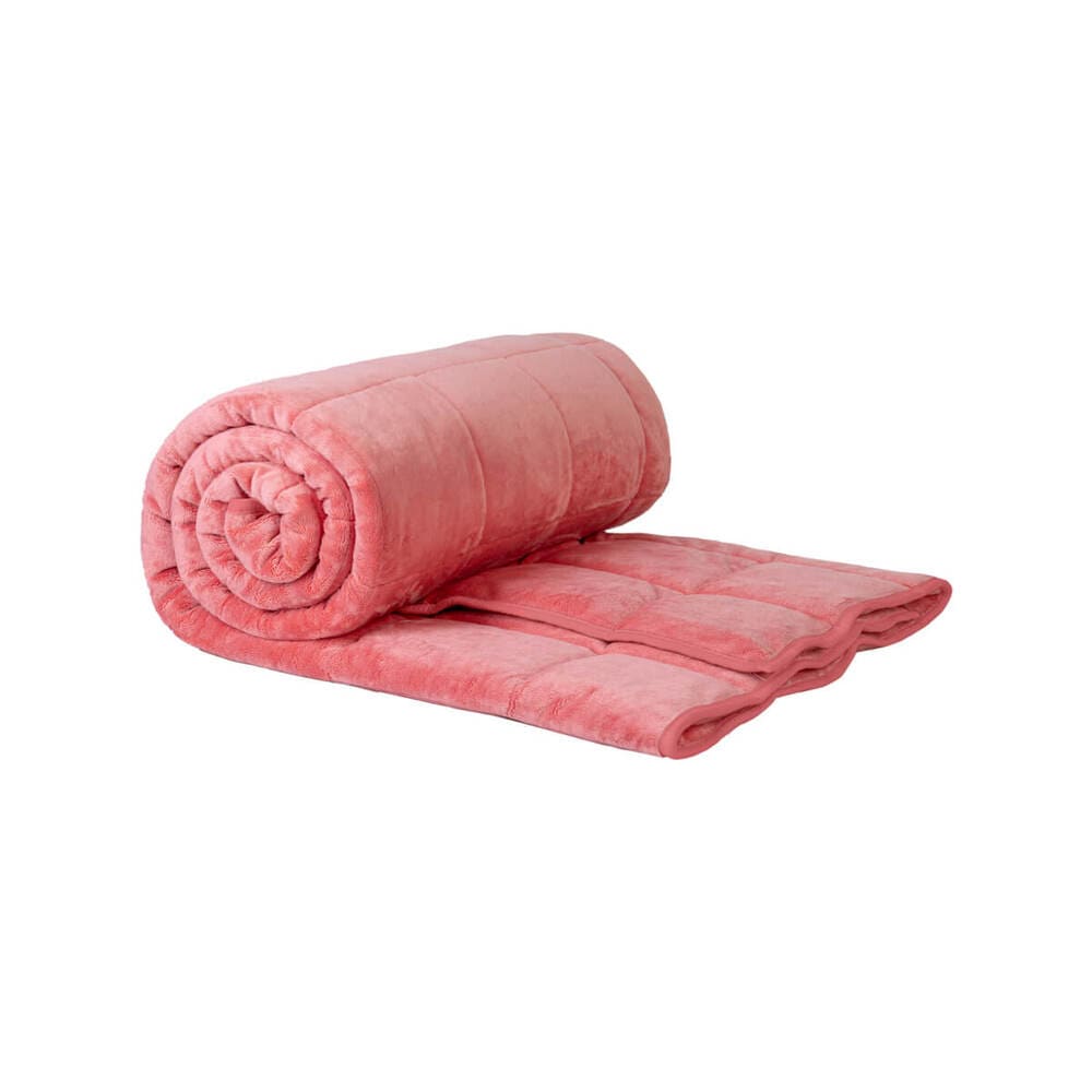 Couverture lestee douce rose.