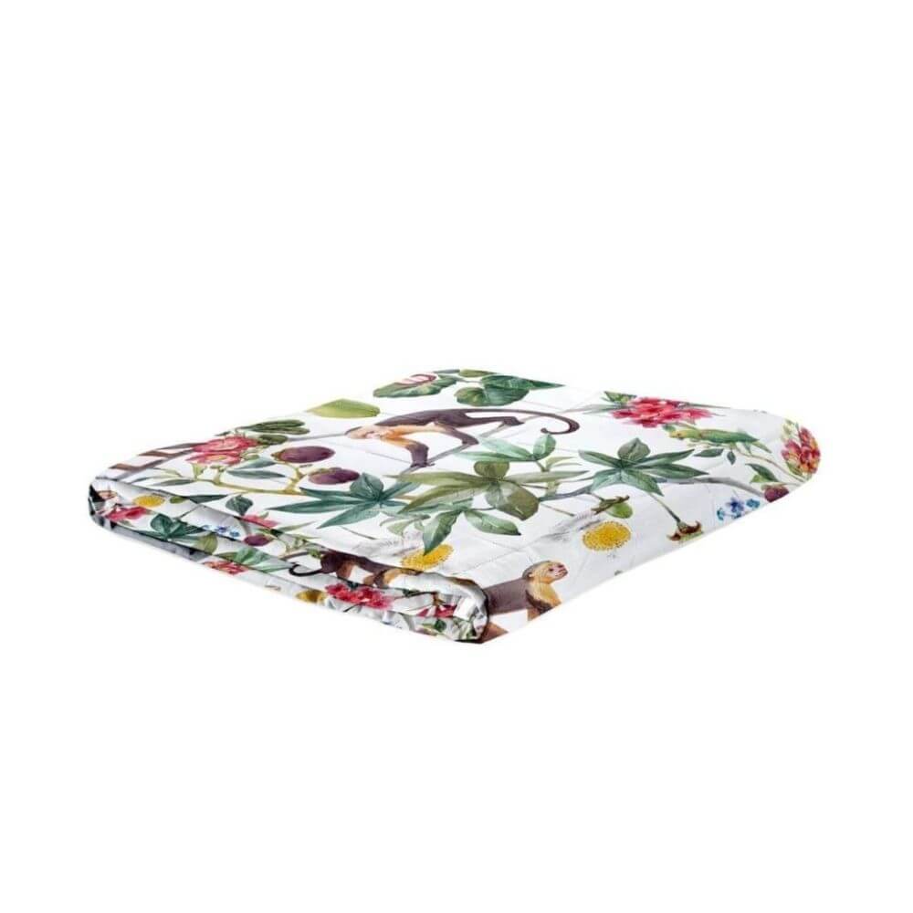 Couverture lestée médicale blanche avec des motifs de singes modèle senso rex
