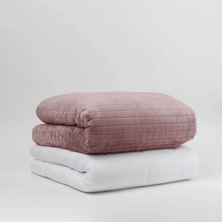 Couverture lestée pour 1 personne rose hiver