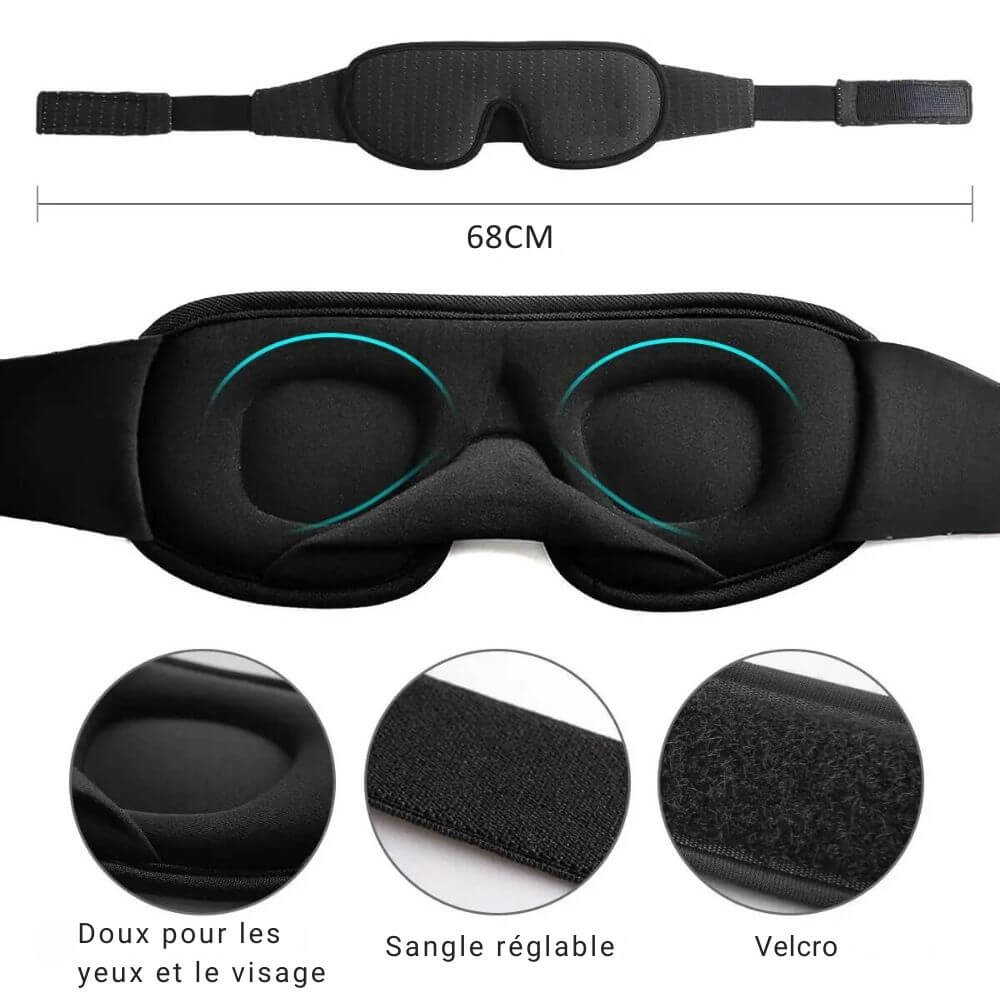 Détails du masque de sommeil haut de gamme