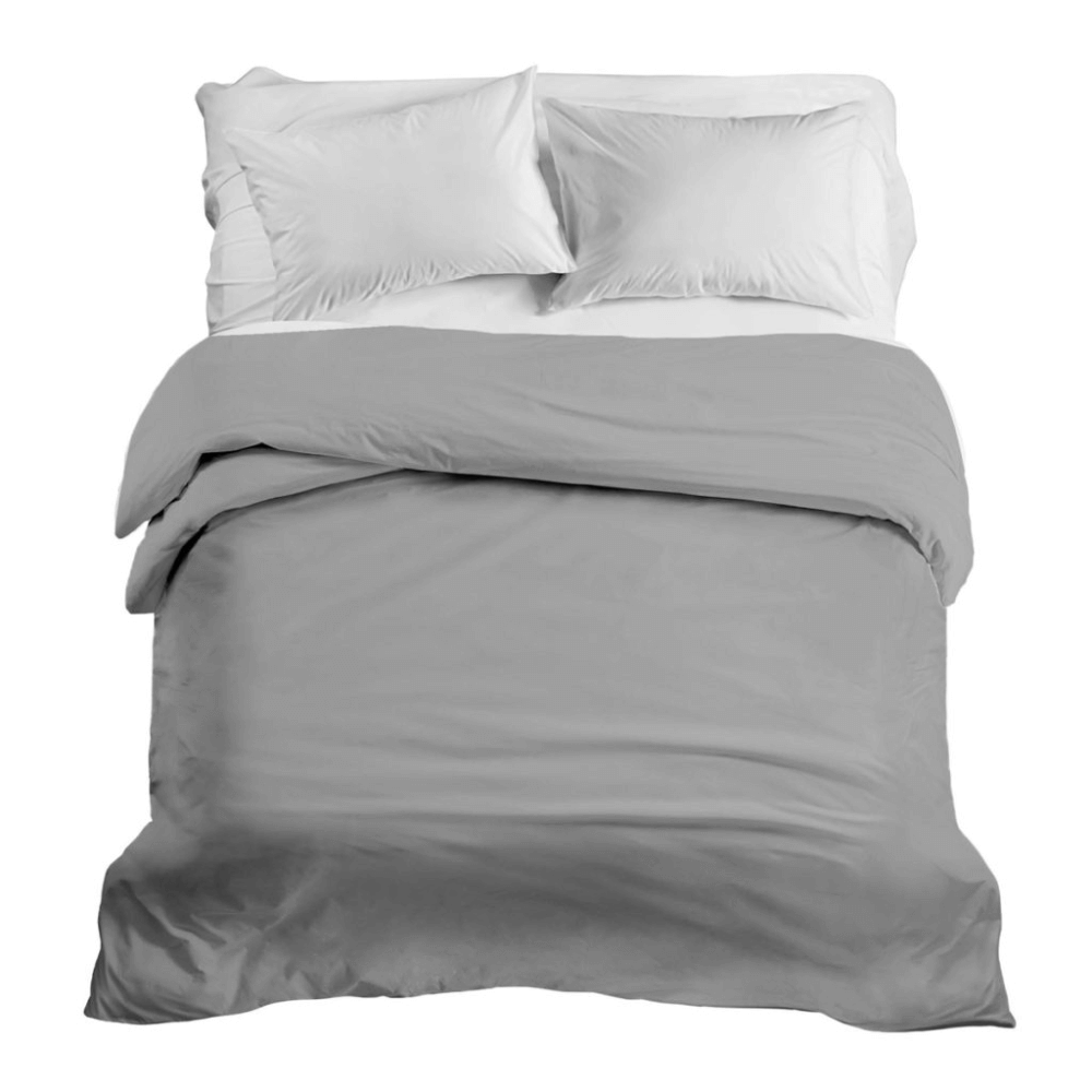 Housse de couverture lestée basic pour l'été grise