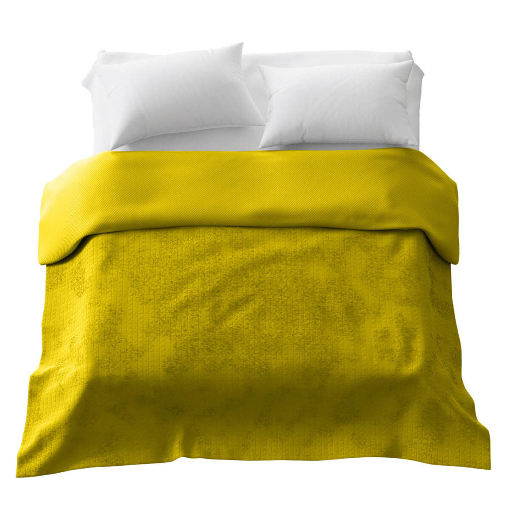 Housse toutes saisons pour couverture lestée jaune