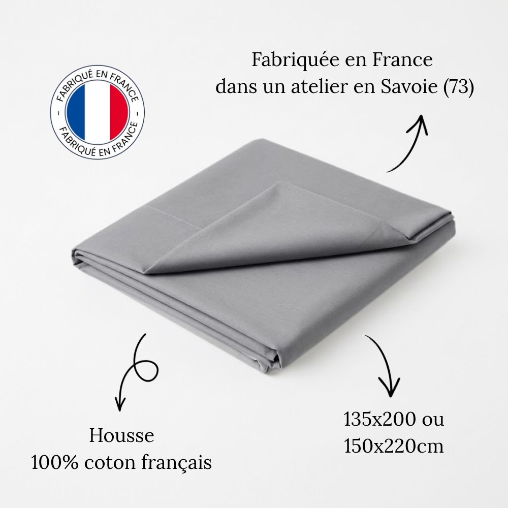 Housse fabriquée en france pour couverture lestée