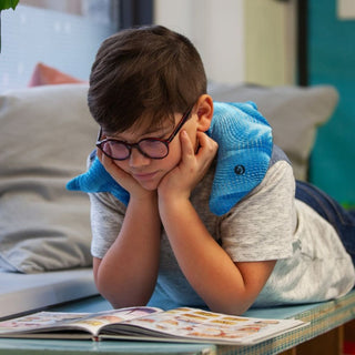 peluche dauphin lestée sur le cou d