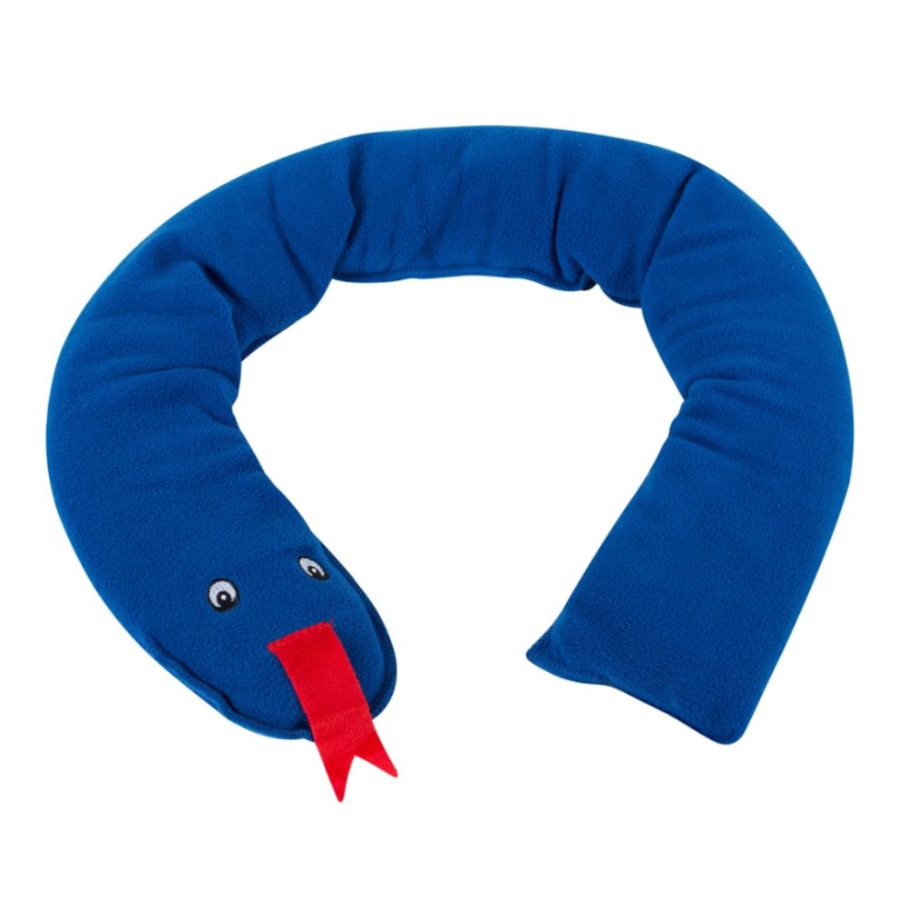 peluche serpent lestée pour épaules bleu 