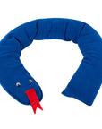 peluche serpent lestée pour épaules bleu 