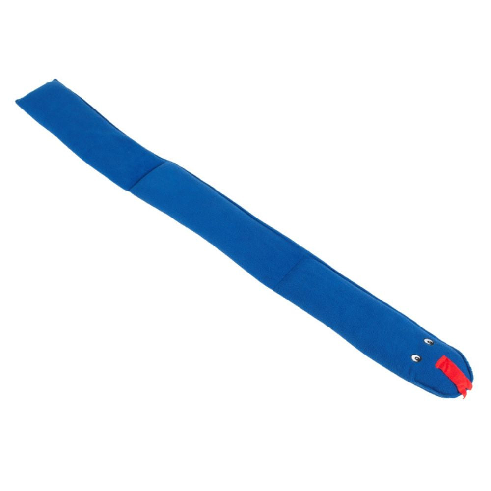 peluche serpent lestée pour épaules bleu